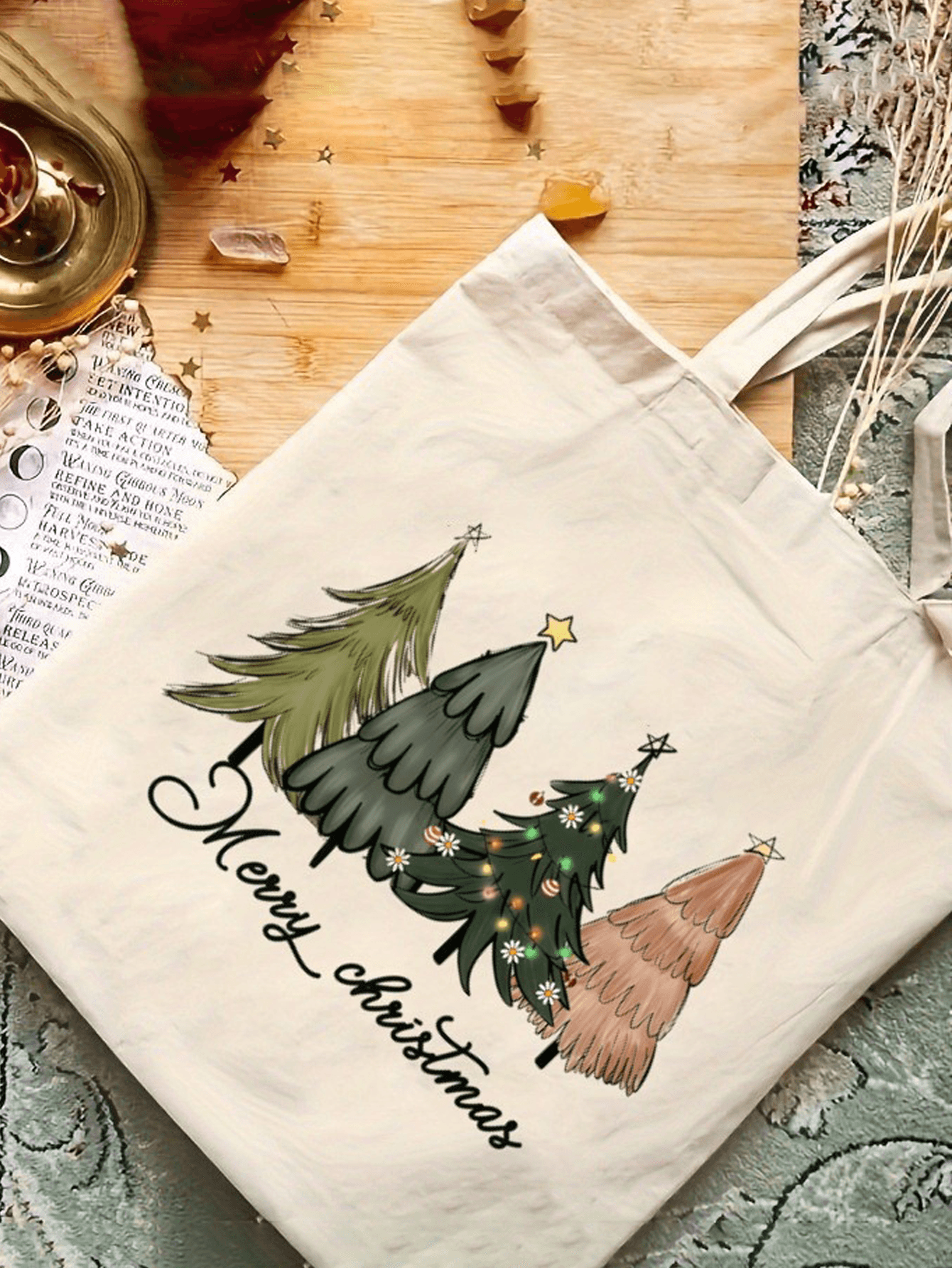 DIY Personalized Christmas Tree Tote Bag